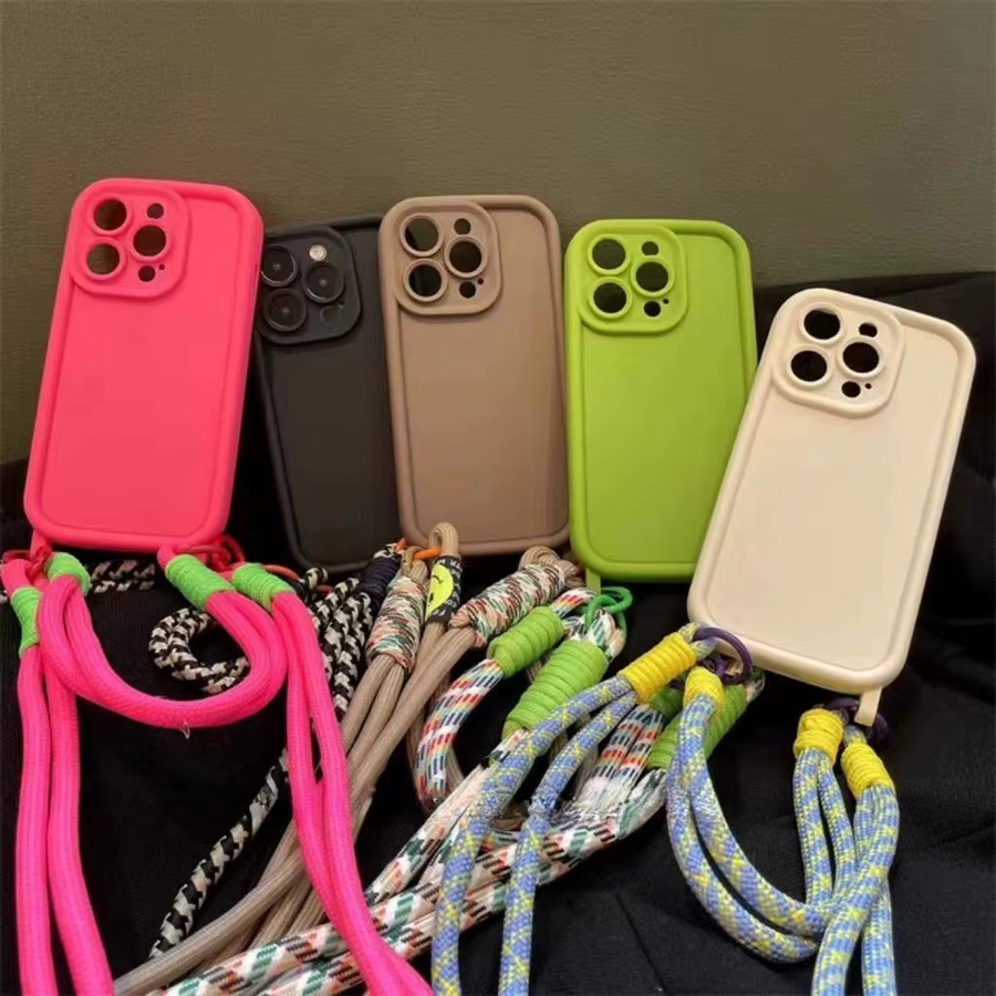 Tobebest Silikonhülle mit Handgelenkschlaufe und Crossbody Lanyard für Xiaomi Mi 14 13 12 11 12T 11T Pro Lite, Farbe: Grün - Bild 1