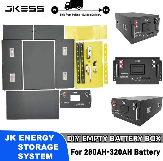 JKESS 6U Batterie-Aufbewahrungsbox in Schwarz für 280AH-320AH Batterien mit Rack-Mount-Design für DIY-Solarsysteme - Bild 1