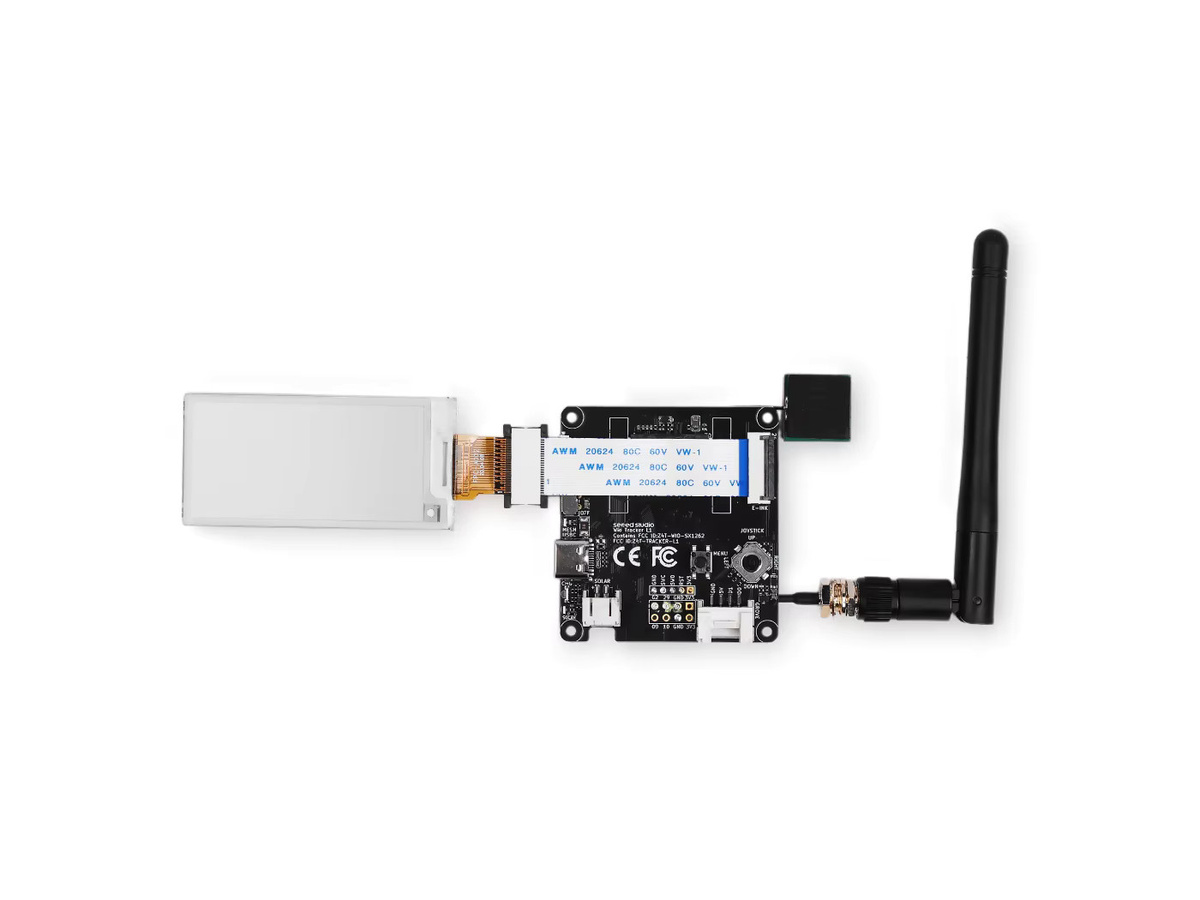 Seeed Studio LoRa Meshtastic Node Wio SX1262 Entwicklungsboard-Kit mit nRF52840, GPS, Grove und E-Ink-Display in Schwarz - Bild 1