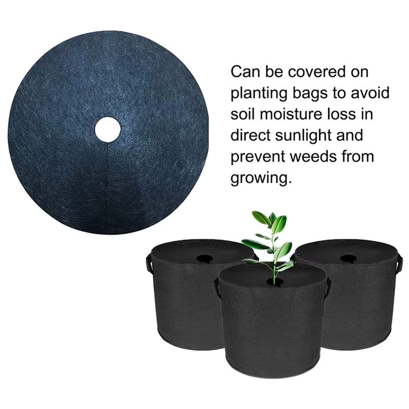 6er Set Mulchringe aus Vlies in Schwarz zur Unkrautbekämpfung und Gartenarbeit, Durchmesser: 15 cm bis 82 cm - Bild 2