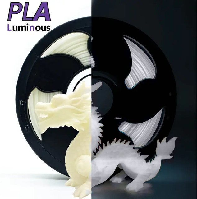MANLANG PLA Luminous 3D-Drucker-Filament Weiß, 250 g Spule, im Dunkeln leuchtend, für FDM-Drucker - Bild 1