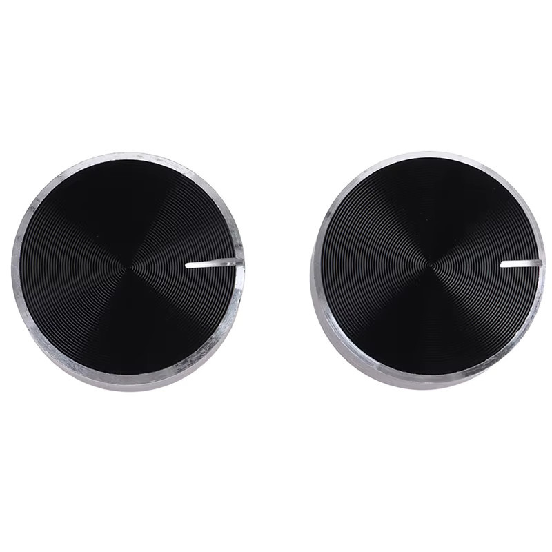 HUXUAN Potentiometerknopf Lautstärkeregler aus Aluminiumlegierung, Schwarz, Schaftloch 6 mm, Durchmesser: 26 mm, Tiefe: 14 mm - Bild 2