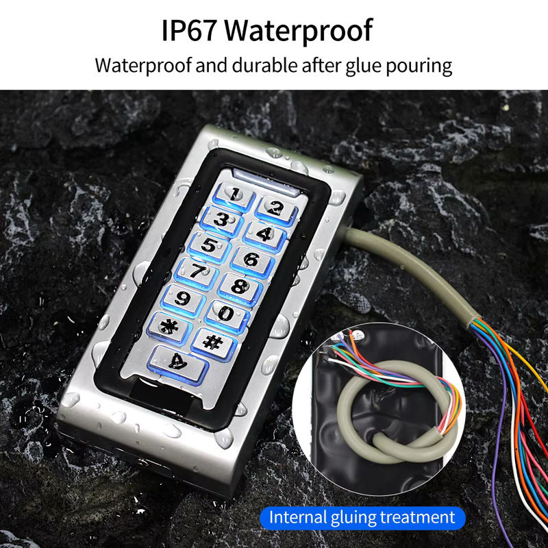 LUCKING DOOR WLAN Smart Türschloss mit Tuya App-Steuerung, IP68 Wasserdichtes Outdoor Zugangskontrollsystem aus Metall mit Tastatur und RFID, Farbe: Silber - Bild 3