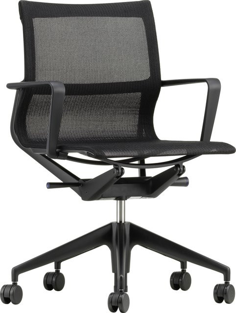 Vitra Physix Bürodrehstuhl mit Fünfstern Untergestell in Schwarz aus High-Tech-Textil - Bild 1