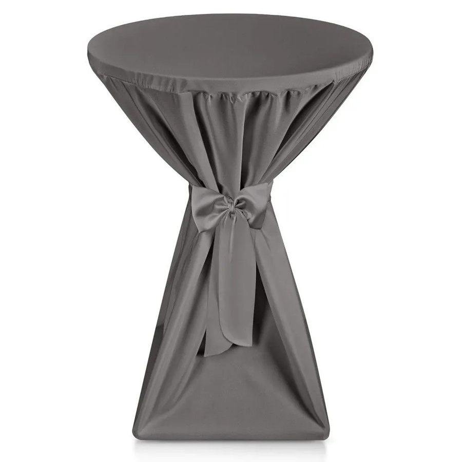 Beautissu Premium Stehtischhusse in Anthrazit mit Durchmesser 80 cm - Bild 2