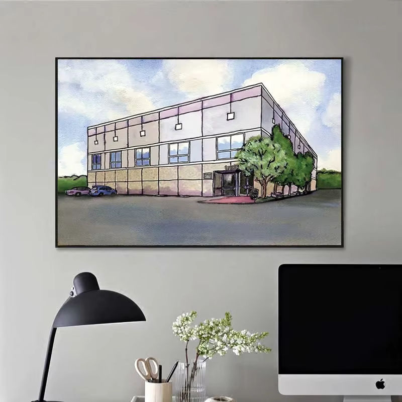 Potdemiel Leinwand Wandkunst Pam Beesly The Office Motiv Aquarell Druck Mehrfarbig - Bild 4
