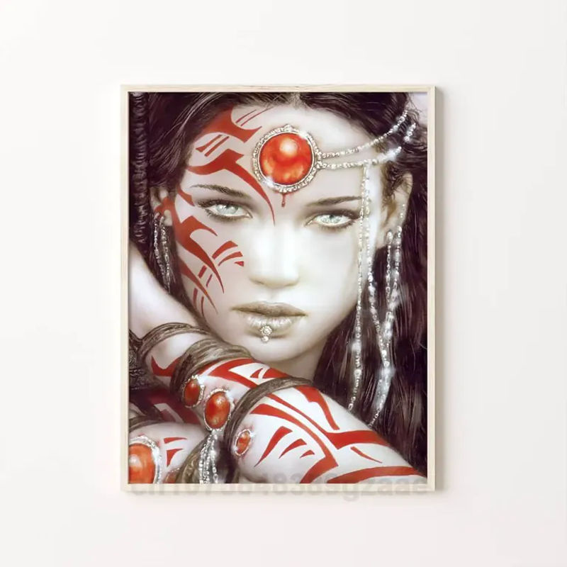 Luis Royo Anime Porträt Wanddekoration selbstklebend mehrfarbig auf Papier - Bild 7