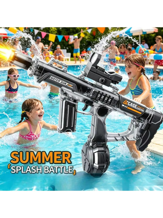 CTMA Wasserpistole, Elektrisch, mit Licht und Sound, Dauerfeuer, Rückstoßfunktion - Bild 5