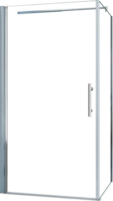 AICA Duschkabine Eckeinstieg mit Schwingtür und Seitenwand, Farbe Transparent, B/T/H: 100 x 70 x 195 cm - Bild 1
