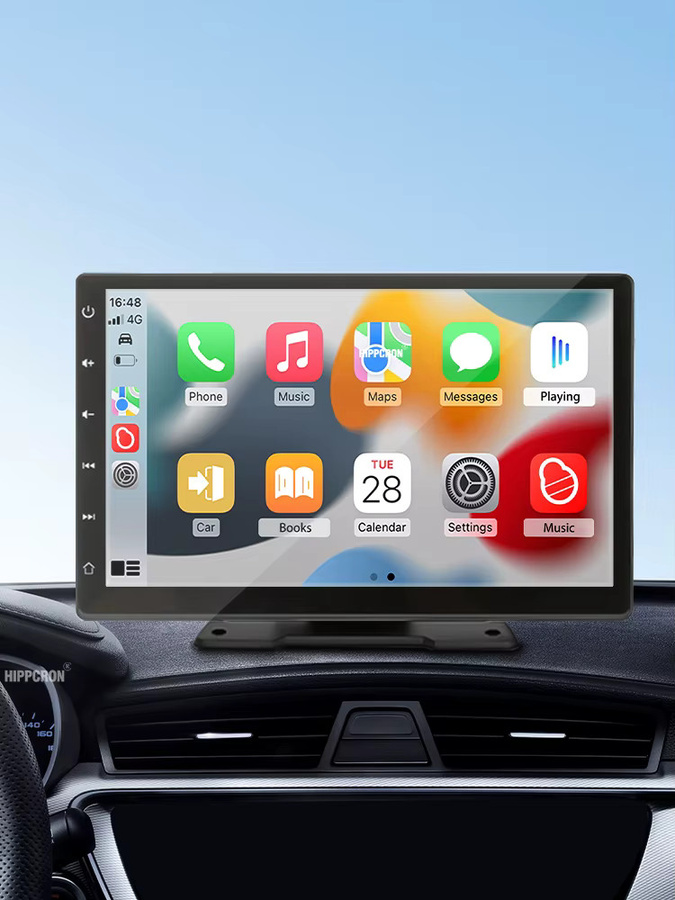 HIPPCRON 9-Zoll Auto-Stereoanlage mit IPS-Touchscreen, Multimedia-Videoplayer und kabellosem CarPlay sowie Android Auto, Schwarz - Bild 5