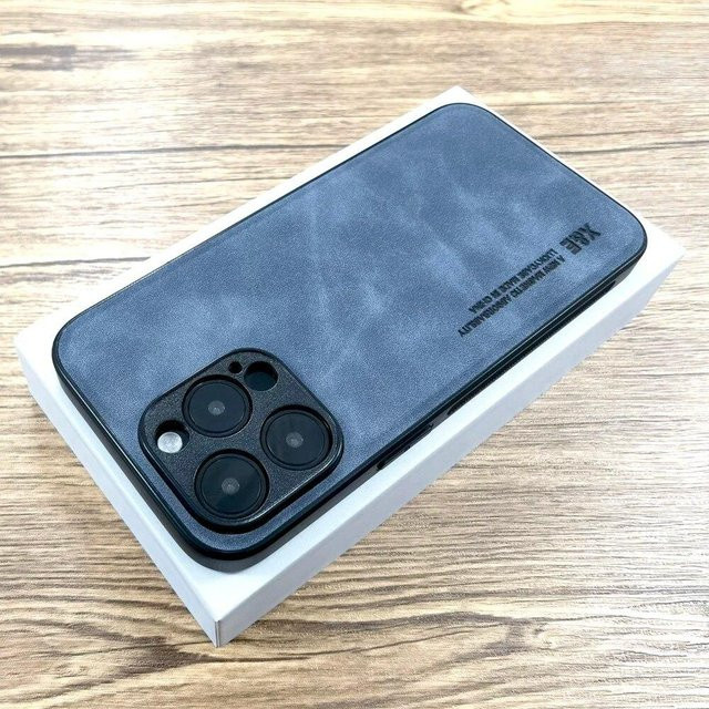 Vintage Ledertasche für Apple iPhone in Schwarz mit Stoßfestem Schutz und Autohalterung - Bild 1