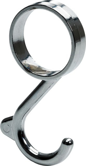 Hettich Kleiderhaken für Schrankrohre Ø 25 mm aus Zinkdruckguss, verchromt, Silber, 2 Stück - Bild 1