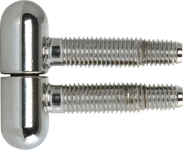SFS Einbohrband Türband mit Rundkopf und 3-Stufengewinde aus verchromtem Stahl in Silber, Durchmesser: 13 mm - Bild 1