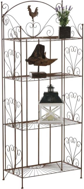 TPFGarden Standregal Mya aus Metall in Antik Braun, B/T/H: 61,5 x 33,0 x 153,0 cm - Bild 1