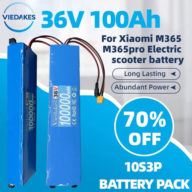 Xiaomi M365 Pro Akku 36V 100000mAh Li-Ionen-Akkupack 10S3P in Blau - Bild 1