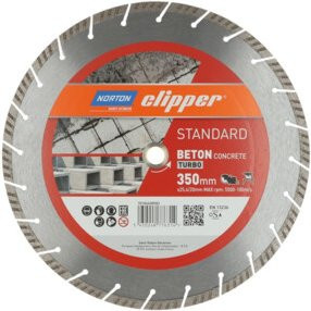 Norton Diamantscheibe Standard Beton Turbo in Silber, Durchmesser: 350 mm - Bild 1