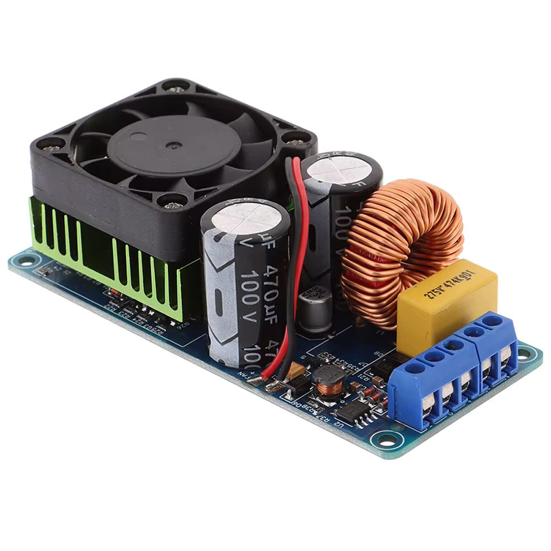 HUXUAN IRS2092S Mono-Kanal Digital-Verstärkermodul Klasse D HIFI Leistungsverstärker-Platine 500W in Multicolour - Bild 4