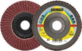 Klingspor Fächerschleifscheibe SMT 674 gewölbt aus Keramikkorund in Multicolor, Durchmesser: 125 mm, Bohrung: 22,23 mm, Körnung: K60 - Bild 1