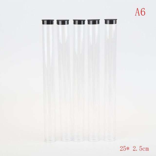 Binchi Outdoor Product Transparente Kunststoff-Zylinderbehälter mit Deckel für Bastelartikel und Snacks - Bild 1