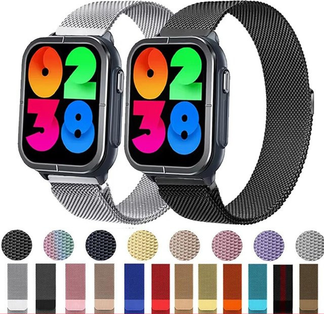 Mibro Smartwatch Armband, Milanaise, Edelstahl, Unisex, 20mm 22mm - Bild 1