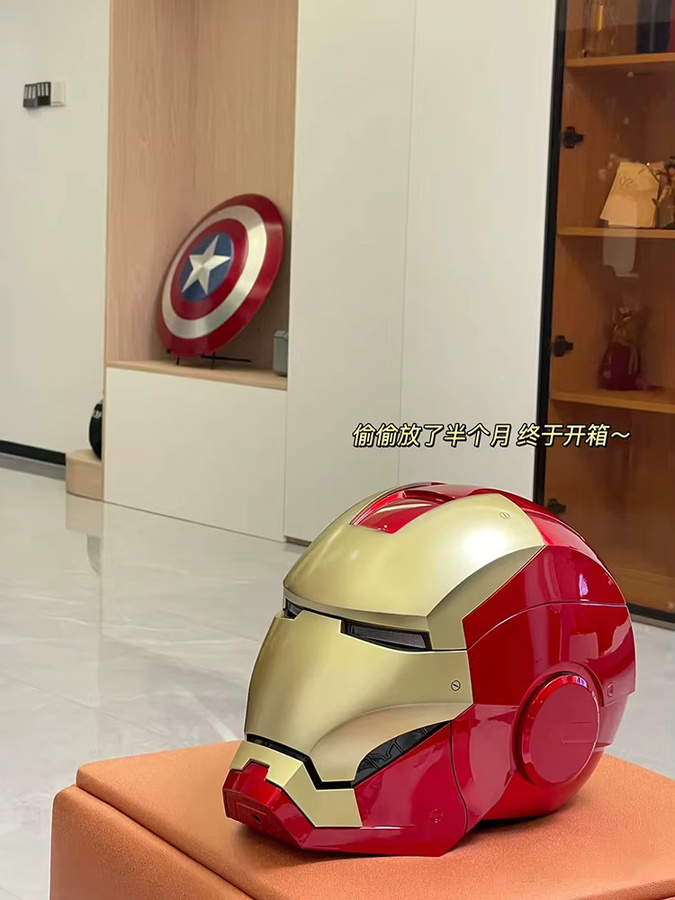Hot Toys Marvel Iron Man Elektrohelm, leuchtend, mehrteiliges Modell - Bild 7