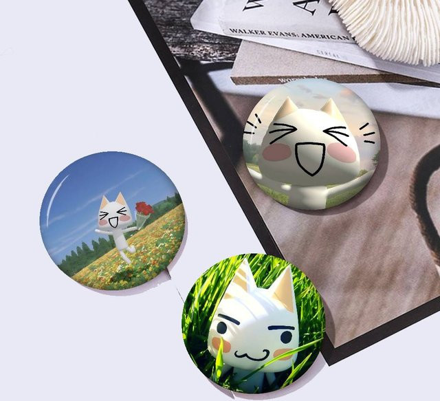Kayou Brosche, Anime Inoue Toro Cartoon, Rund - Bild 1