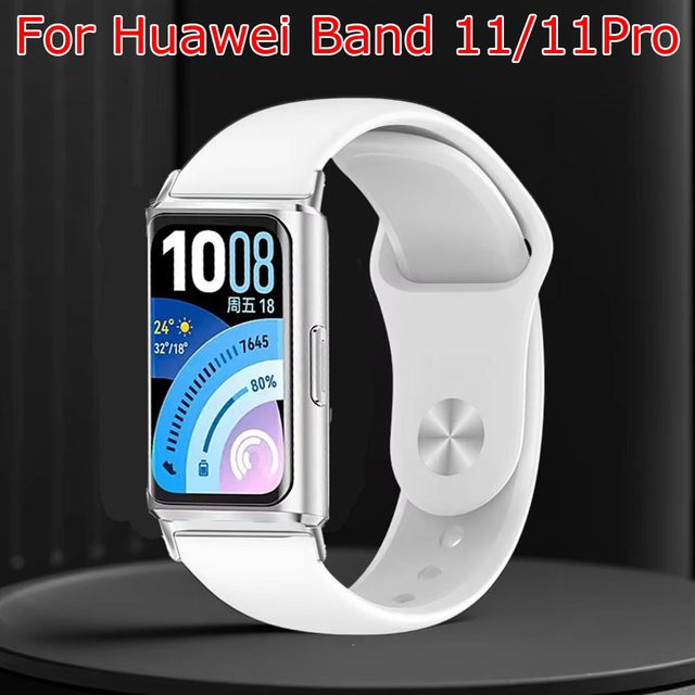 Huawei Uhrenarmband Silikon, Weiß, Unisex - Bild 1