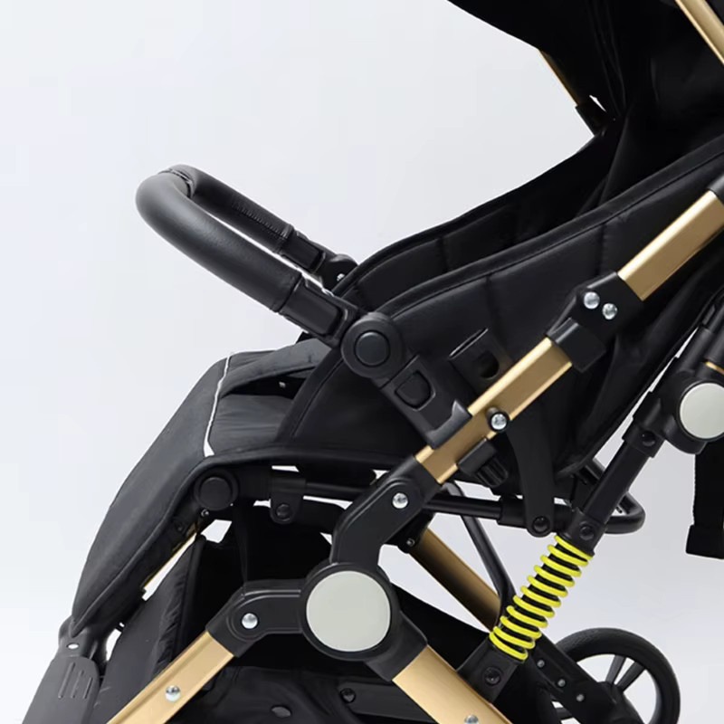 Universeller verstellbarer Ersatzgriff für Baby Kinderwagen als Stoßstange und Armlehne in Schwarz - Bild 3