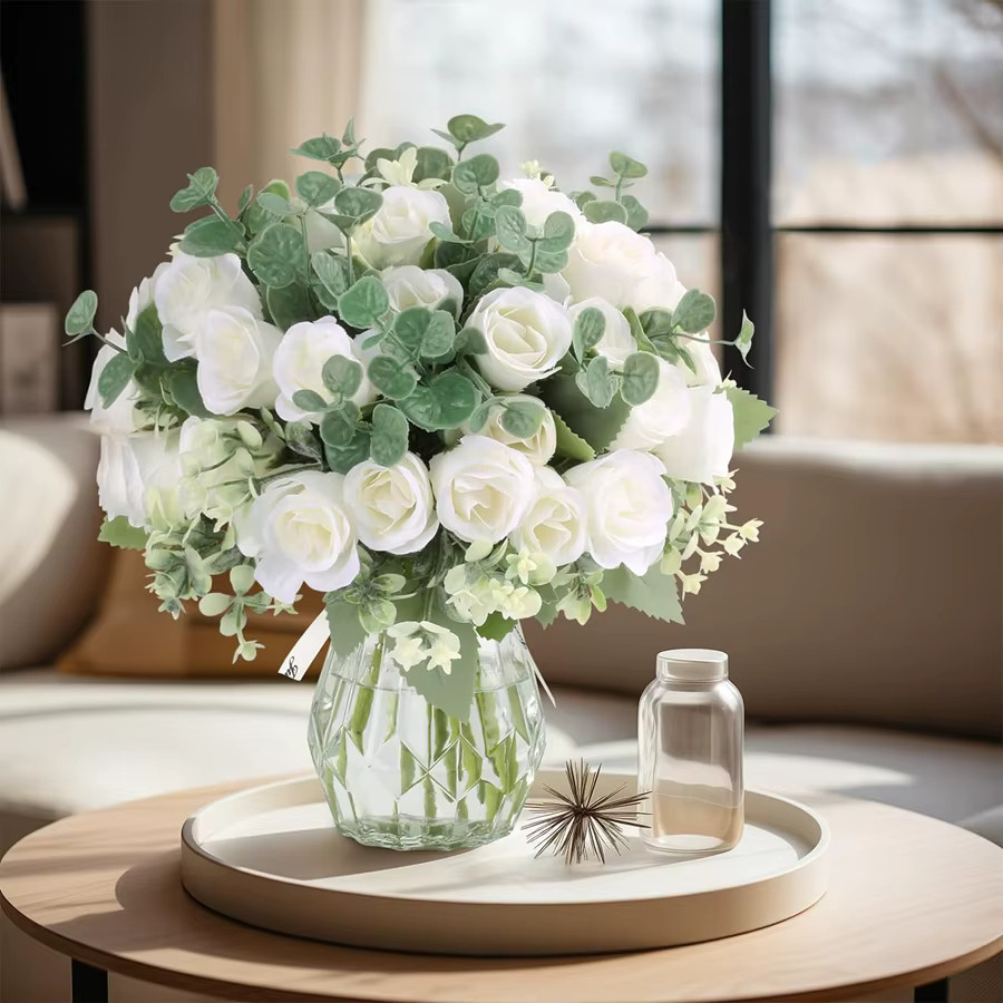 ZQCY Künstliche Seidenblumen in Lila mit 10 Köpfen für Hochzeit und Dekoration - Bild 2