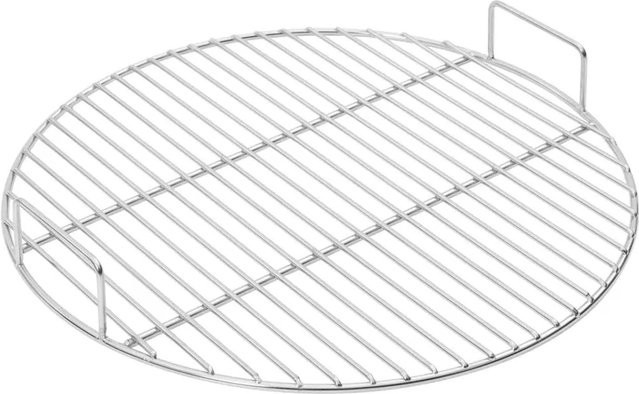 vidaXL Grillrost aus Edelstahl mit Griffen, Silber, Durchmesser: 44,5 cm - Bild 1