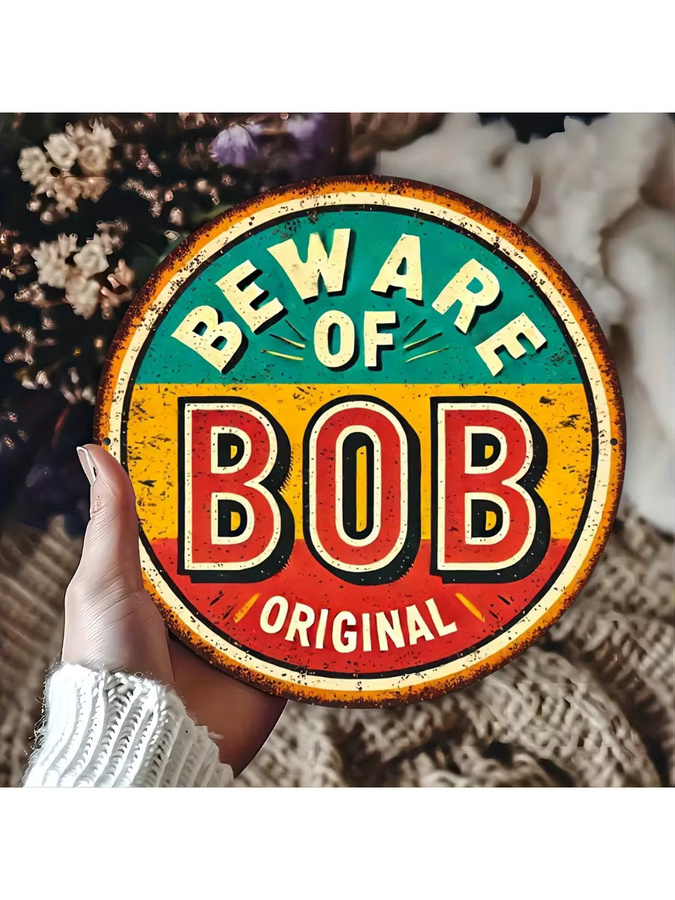 Potdemiel Vintage-Aluminiumschild Beware in Mehrfarbig, B/H: 19,81 x 19,81 cm - Bild 6