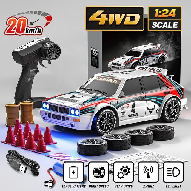 CONUSEA SG204 PRO RC Auto 1:24 Hochgeschwindigkeits-Drift-Rennwagen 4WD Elektrofahrzeug in Weiß - Bild 1