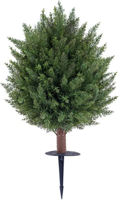 2er-Pack Künstliche Zypressen-Topiary von aimo in Grün mit Erdspieß für Garten und Terrasse, Höhe: 60 cm - Bild 1