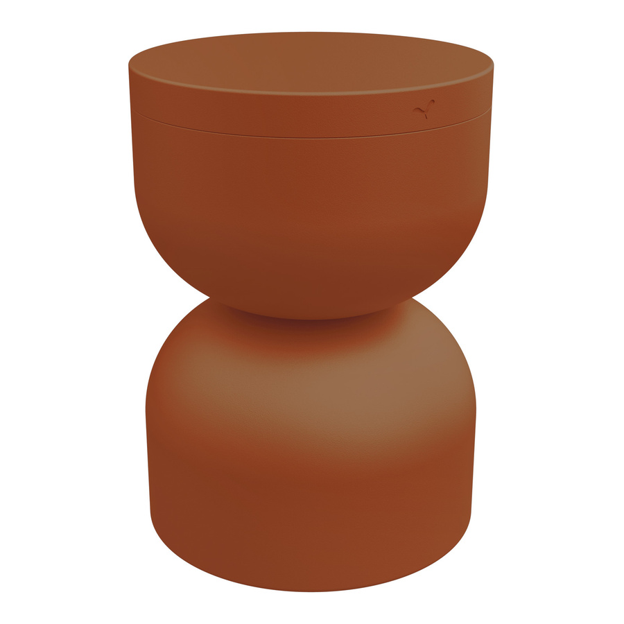 Fermob Piapolo Hocker aus pulverbeschichtetem Aluminium in Orange - Bild 2