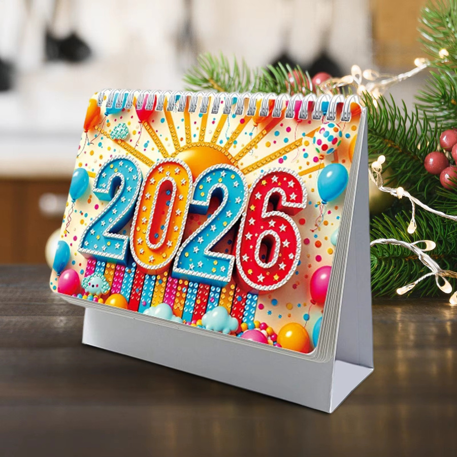 Gem Art Schreibtischkalender 2026 mit 12 Monatsübersichten in Multicolour - Bild 3