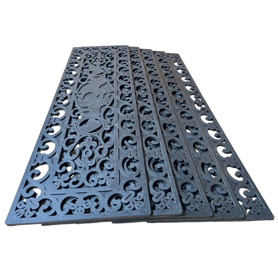 Jet-Line Stufenmatte Escalera aus Gummi, wetterfest und rutschhemmend, 5er-Set, B: 75 cm, T: 25 cm - Bild 2