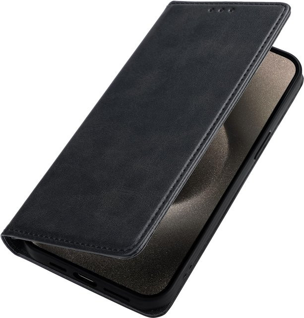 Business Leder Handyhülle für Samsung Galaxy A51 A41 A31 A21 A11 A71 A12 A22 A22S als Flip Cover Brieftasche mit Kartenfächer und Magnetverschluss in Schwarz - Bild 1