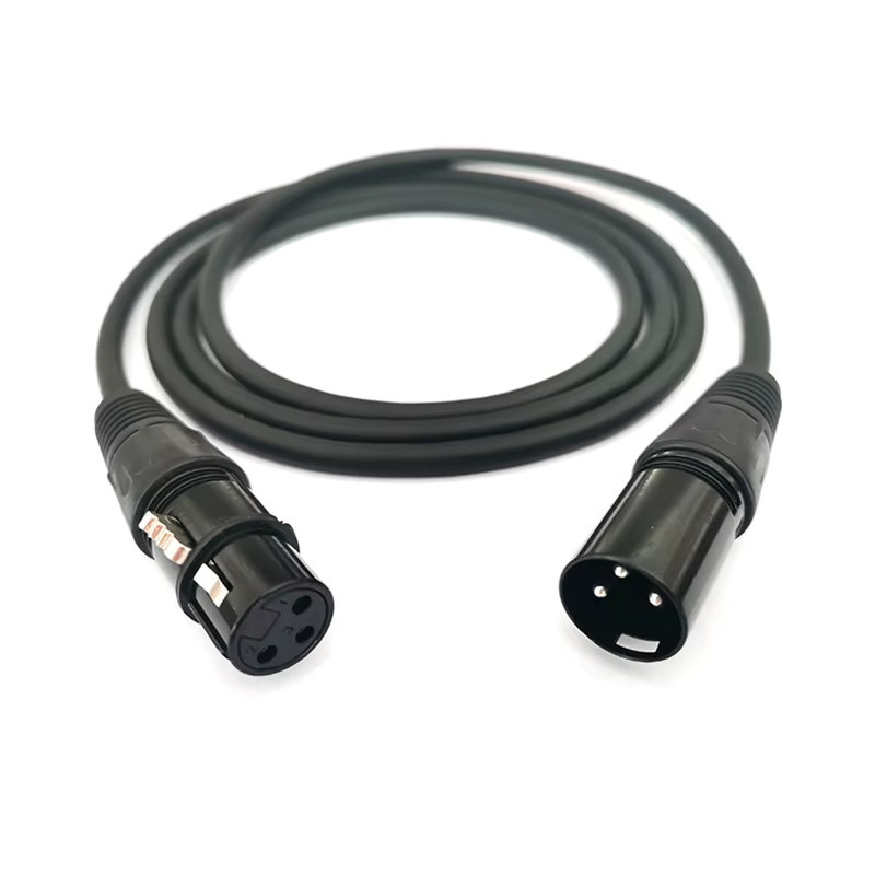 BSN XLR 3-poliges Kabel Stecker auf Buchse Verlängerung in Schwarz - Bild 2