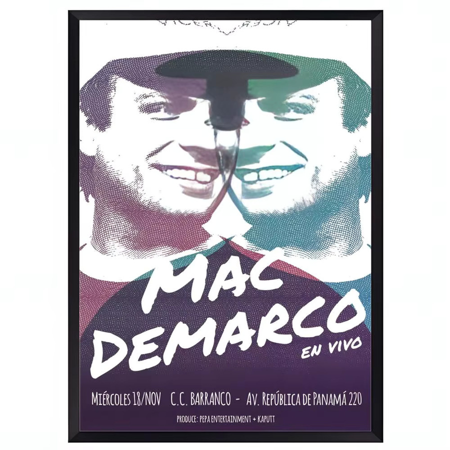 M-Mac D-DeMarco Canada Singer Poster als wasserdichte und selbstklebende Wanddekoration in Mehrfarbig - Bild 4