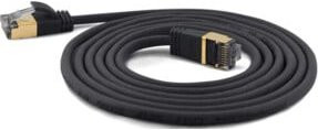 wantec Cat.6A Ethernet Patchkabel Schwarz 7,0 m - Bild 1