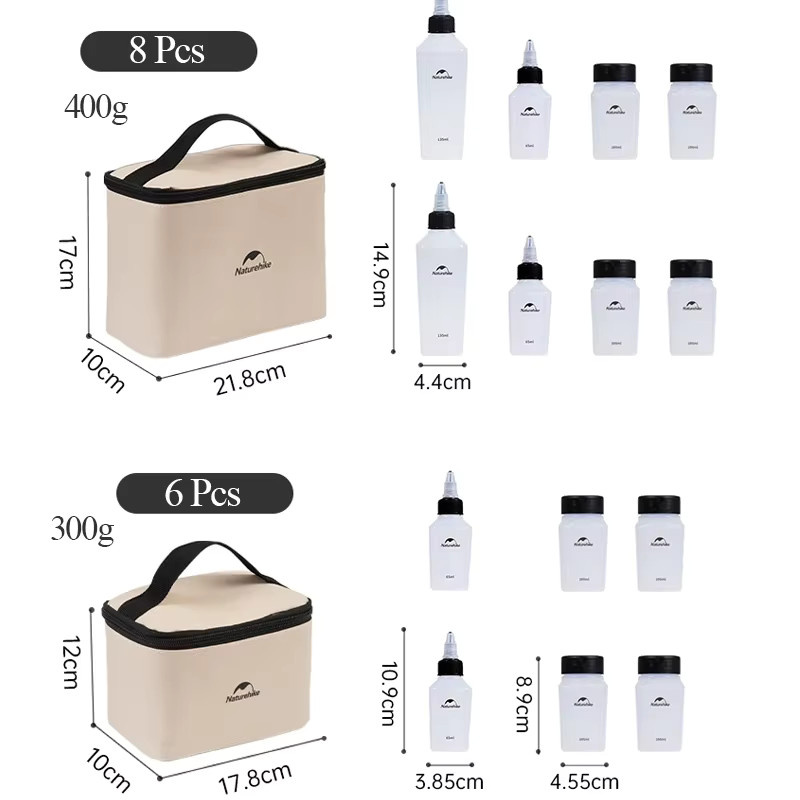Naturehike Camping Gewürzglas Set aus Glas und Kunststoff für Flüssiges und Pulver beim BBQ und Picknick - Bild 3