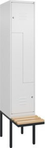 C+P Z-Spind Classic PLUS Sitzbank mit 2 Fächern und Zylinderschloss, Buche-Hartholz, B/T/H: 212,0 x 40,0 x 81,5 cm - Bild 1