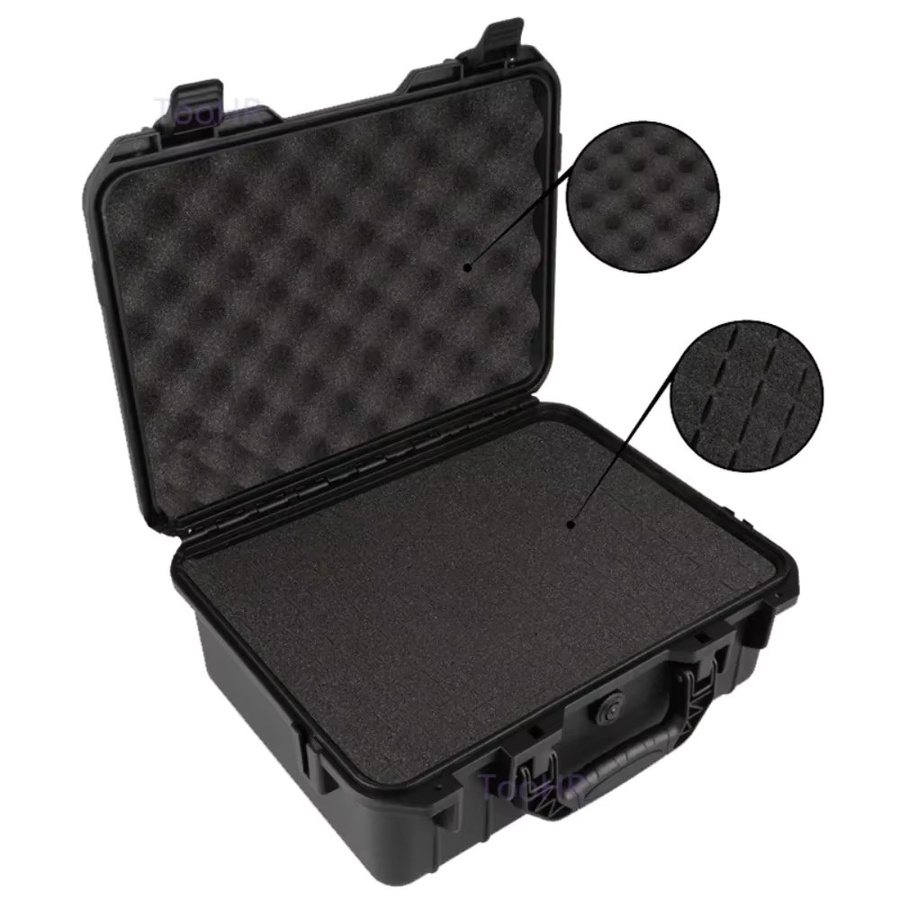 FNICEL Wasserdichter Hartschalenkoffer mit vorgeschnittenem Schaumstoff als Werkzeugkoffer und Organizer, Schwarz, B/T/H: 34,0 x 27,0 x 12,5 cm - Bild 3