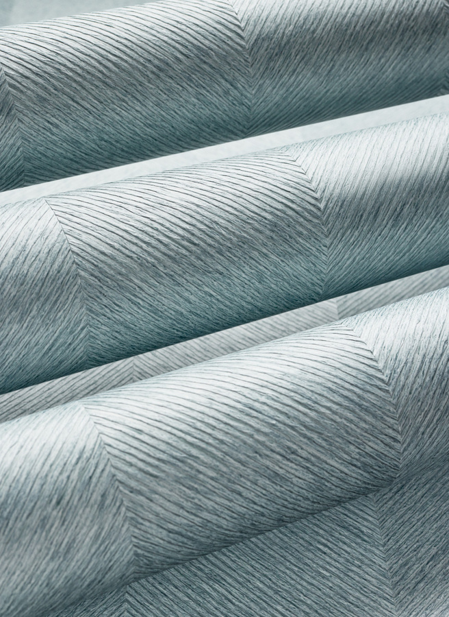 Thibaut Tapete West Brook Mineral Blau Abstrakt Geometrisch - Bild 2