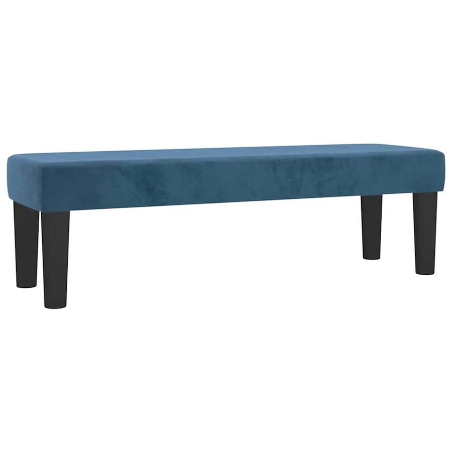 vidaXL Sitzbank aus Samt in Dunkelblau, B/T/H: 100 x 30 x 30 cm - Bild 2