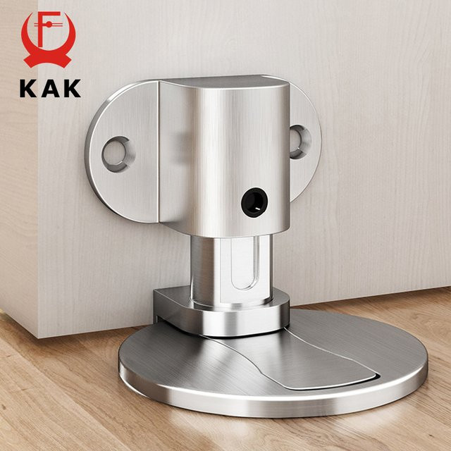 KAK Magnetischer Türstopper aus Zinklegierung, stanzfreier Antikollisions-Türhalter in Schwarz oder Silber - Bild 1