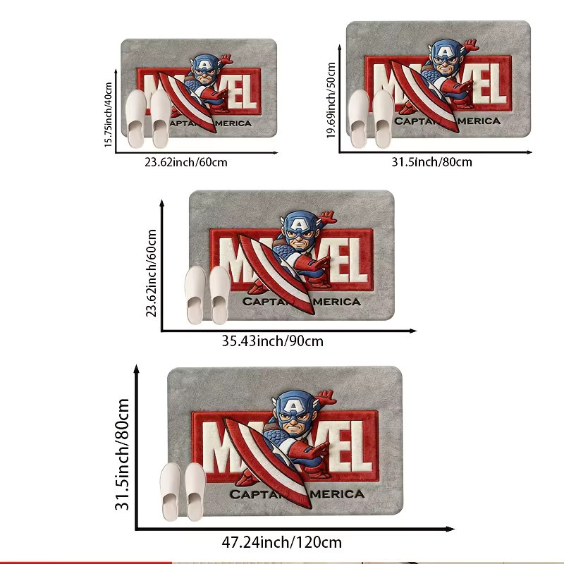 MARVEL Captain America Shield Teppich von BEAST KINGDOM, rund, mehrfarbig, Durchmesser: 140 cm, Höhe: 1 cm - Bild 3