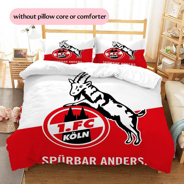DayByDayLove FC Köln Bettwäsche-Set mit Motiv, Farbe Rot, B/H: 135 x 200 cm - Bild 1