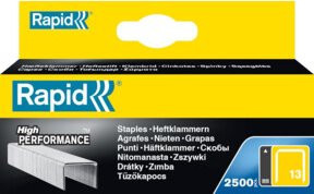 Rapid Heftklammern Typ 13 aus Stahl, Größe 13/08 mm, 2500 Stück pro Box - Bild 1