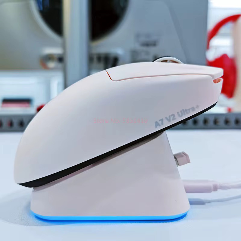Mchose A7 & A7v2 Kabellose Gaming-Maus mit Tri-Mode-Verbindung in Rot oder Weiß - Bild 4